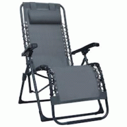 Helloshop26 - Chaise pliable de terrasse textilène gris 02_0011894 - 3000653082726 Helloshop26 - Chaise pliable de terrasse textilène gris 02_0011894 - 3000653082726