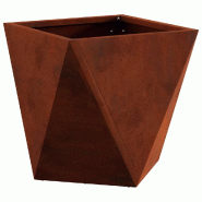 Helloshop26 - Jardinière en acier résistante aux intempéries pour extérieur 30 x 30 x 30 cm design moderne rouillé 02_0053060 - acier 3000237734805
