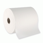 HYGOCLEAN Rouleau d'essuie-mains en papier Déroulement extérieur Cellulose 2 plis DM 19cm blanc brillant UE=6 rouleaux - blanc papier 30445