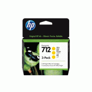 Pack de 3 cartouches d'encre DesignJet HP 712, jaune, 29 ml_0