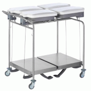 Sclessin 374.791S Chariot Porte-Sacs 4 Sacs Carrés Sans Couvercles Professionnel - 374.791S