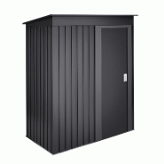 Wasabi - Armoire de Rangement Extérieur 1,39m2 Neat Anthracite - 162x86x181cm - Porte coulissante - Toit incliné - Couleur vert - Abri de jardin mé