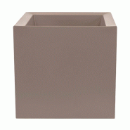 WellHome - Pot de fleurs modèle « Collection Cube Dan-i » 95L coloris ciment 50x50cm - gris plastique WH13544
