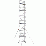 Échafaudage roulant aluminium DOCKER 85 version lisses - Hauteur de travail : 13,90 m - DUARIB - 7120120 Échafaudage roulant aluminium DOCKER 85 version lisses - Hauteur de travail : 13,90 m - DUARIB - 7120120