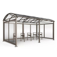 Abri vélos et motos voûte Large - Dimensions 2520x2640x2830 mm - Structure en acier galvanisé - Toiture en polycarbonate alvéolaire traité anti-UV_1