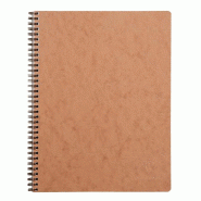 Clairefontaine Lot de 5 Cahier Age Bag A4+, 160p./80 feuilles perforées 4 trous 90 g/m² reliure intégrale, couv. Coloris tabac, quadrillé 5x5 - 33