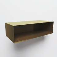 Coffre en tôle - L896xP400xH255mm - or bronze