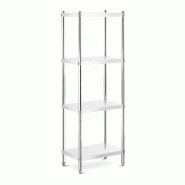 Étagère acier inoxydable inox 60 x 40 x 180 cm 200 kg professionnel 14_0005188 - inox 3000229961530_0