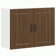 Helloshop26 - Armoire murale de cuisine design moderne 80 x 31 x 60 cm espace de rangement optimisé en bois d'ingénierie chêne 02_0050179 - verre 3