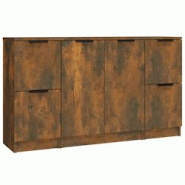 Helloshop26 - Buffet bahut commode armoire meuble de rangement organisateur cuisine salle de séjour salons 3 pcs bois d'ingénierie 02_0037056 - 3000 Helloshop26 - Buffet bahut commode armoire meuble de rangement organisateur cuisine salle de séjour salons 3 pcs bois d'ingénierie 02_0037056 - 3000