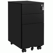 Helloshop26 - Caisson de bureau à roulettes avec 3 tiroirs et classeur suspendu 30 x 45 x 60 cm armoire de bureau verrouillable pour 12_0004808 - 300