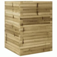Helloshop26 - Jardinière bac lit surélevé plantes fleurs terrasse jardin 50 x 50 x 68,5 cm bois de pin imprégné marron 02_0037668 - 3000213923384 Helloshop26 - Jardinière bac lit surélevé plantes fleurs terrasse jardin 50 x 50 x 68,5 cm bois de pin imprégné marron 02_0037668 - 3000213923384