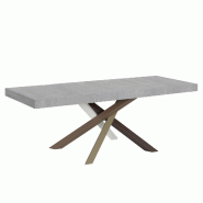Itamoby Table Extensible 160/420X90 Cm Volantis Premium Pieds Ciment Multicolores 4/C - gris VE160PRE64ALL-CM