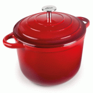 LACOR Faitout avec Couvercle Rond Red – Ø 200 mm – 2.5 L - rouge fonte 71730