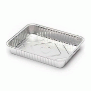 Récipient alimentaire rectangulaire en aluminium de 3240ml avec couvercle 100un - 6621365