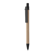 Stylo en papier et plastique recyclé - encre noire - couleur naturelle - 5g Stylo en papier et plastique recyclé - encre noire - couleur naturelle - 5g