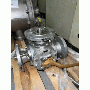 Vanne à bille manuelle inox 316 4 voies d'occasion - référence                        :                         c9822