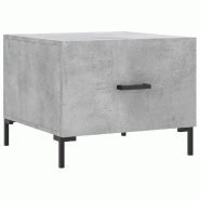 VidaXL Table basse gris béton 50x50x40 cm bois d'ingénierie Modèle Aero Panorama Signature - 829404