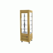 Vitrine réfrigérée PANORAMIQUE GOLD 4 faces vitrées 5 grilles fixes 600x630x1850 mm