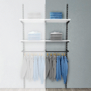 Élément suivant Global noir 2 tablettes blanc + 1 penderie L60xH240cm