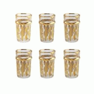 Aulica Tasses à thé dorées orientales - lot de 6 - doré 183801 Aulica Tasses à thé dorées orientales - lot de 6 - doré 183801