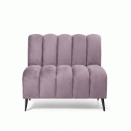 Banquette de restaurant professionnelle CHR Cocoon velours casino violet, 150 cm  France Mobilier CHR - violet 3760326528660