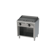 Barbecue À gaz professionnel sur placard ouvert 800x600x945 mm grille avec profil en v - b6008e