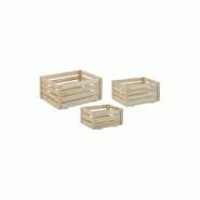Caisse de rangement en pin brut (Lot de 3) Astigarraga - 8422341499305 Caisse de rangement en pin brut (Lot de 3) Astigarraga - 8422341499305