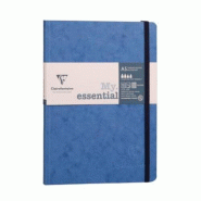 Clairefontaine Lot de 5 Carnet Age Bag My.Essential A5, 192p./96 feuilles 90 g/m² ivoire cousues, couv. Coloris bleu, ligné - 3329687934642