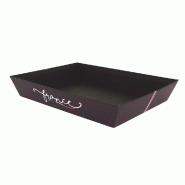 Corbeille carton rectangulaire "Elegance" 36x27x6 cm - par 30
