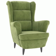 Décoshop26 - Fauteuil lounge de salon design et moderne en velours vert clair DEC028682 - 3000256998523