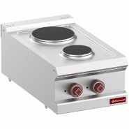 Diamond - Cuisinière électrique 2 plaques rondes -Top- - réf. E7/2P4T-N - gris AKS-E7/2P4T-N