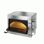 Four à pizza électrique professionnel digital. Chambre de cuisson entièrement réfractaire. Eclairage intérieur. Capacité 4 pizzas. FIMAR FMD4 - 815