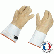 Gants de soudeur PREMIUM en cuir hautes températures - T-09_0