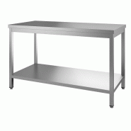 Gastro-Inox Table de travail inox avec fond et rebord 1400x700x880mm - 7445908395354