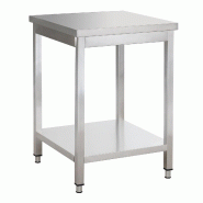 GastroHero Table de travail en inox Basic 6x6 avec étagère inférieure - YATS66
