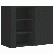 Helloshop26 - Armoire murale moderne pratique 75 x 35 x 60 cm avec espace de rangement optimisé en bois d'ingénierie noir 02_0049562 - noir Bois mas