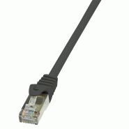 LogiLink Professional Câble Patch, Cat. 5e, F/UTP, 1 m, noir, gaine en - noir 4052792025118