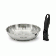 Lot de 1 poêle 24 cm en inox et 1 manche amovible Fackelmann InoGrip - Acier inoxydable 18/10 3176239910506