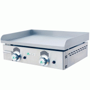 Plancha à gaz NOVO-SNACK semi-rainurée en ACIER rectifié - L600 | Mainho - NSR60N