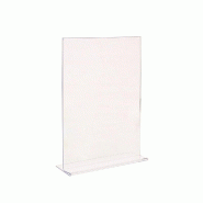 Porte visuel vertical A5 - Transparent - Polystyrène - 21x29.7cm - Épaisseur 1.8mm