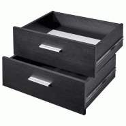 Tiroir Flexia noir vintage pour caisson de commode L60x45x7cm Réf.45577 - Paquet de 2