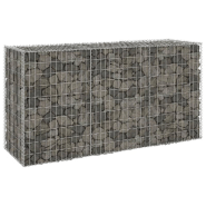Vidaxl mur en gabion avec couvercles acier galvanisé 200x60x100 cm 147815