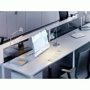 Panneau frontal en verre pour bureaux bench - Ecran séparatif H36.1 cm - Largeurs 120/140/160/180 cm - Logos Panneau frontal en verre pour bureaux bench - Ecran séparatif H36.1 cm - Largeurs 120/140/160/180 cm - Logos