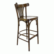 Chaise de bar d'intérieur New Orléans en bois finition cérusée foncée
