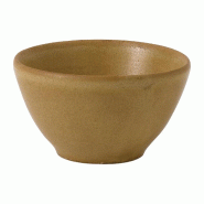 Churchill Lot de 12 pots à sauce 110 ml empilables en porcelaine, sable, NOURISH PETRA SAND - 5034414454031