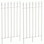Décoshop26 - Lot de 2 treillis support pour plantes grimpantes décoration de jardin en métal blanc 10_0003833 - métal 3000251797954