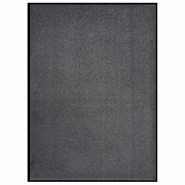 Décoshop26 - Paillasson de porte d'entrée dessous antidérapant 60 x 80 cm PP torsadé anthracite et vinyle DEC040583 - 3000265008305