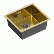 Évier sous plan en acier inoxydable doré, 1 bac, 200 x 470 x 410 mm | Gasfrit - doré APK_GFYL6