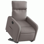 Fauteuil inclinable taupe tissu Modèle Wervellaix - 8721012219359